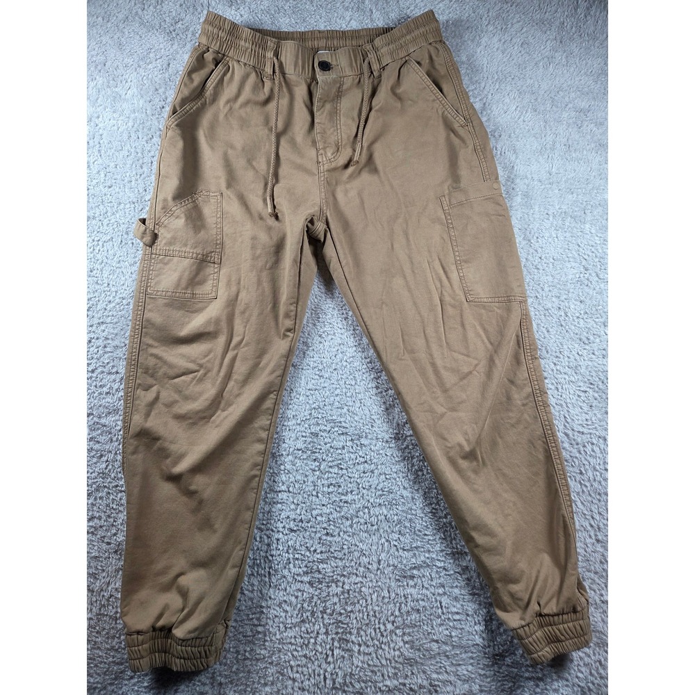 Unbranded Fleece Lined Cargo Joggers‎ 32 Tan Khaki Mens Utility Carpenter Pants